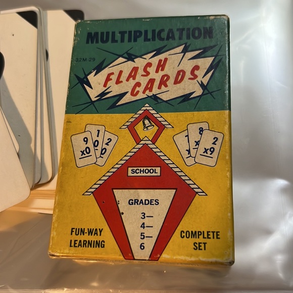 Fairchild Multiplication Flash Card Set Vintage Cards  Times Tables 40s 50s - Picture 2 of 11